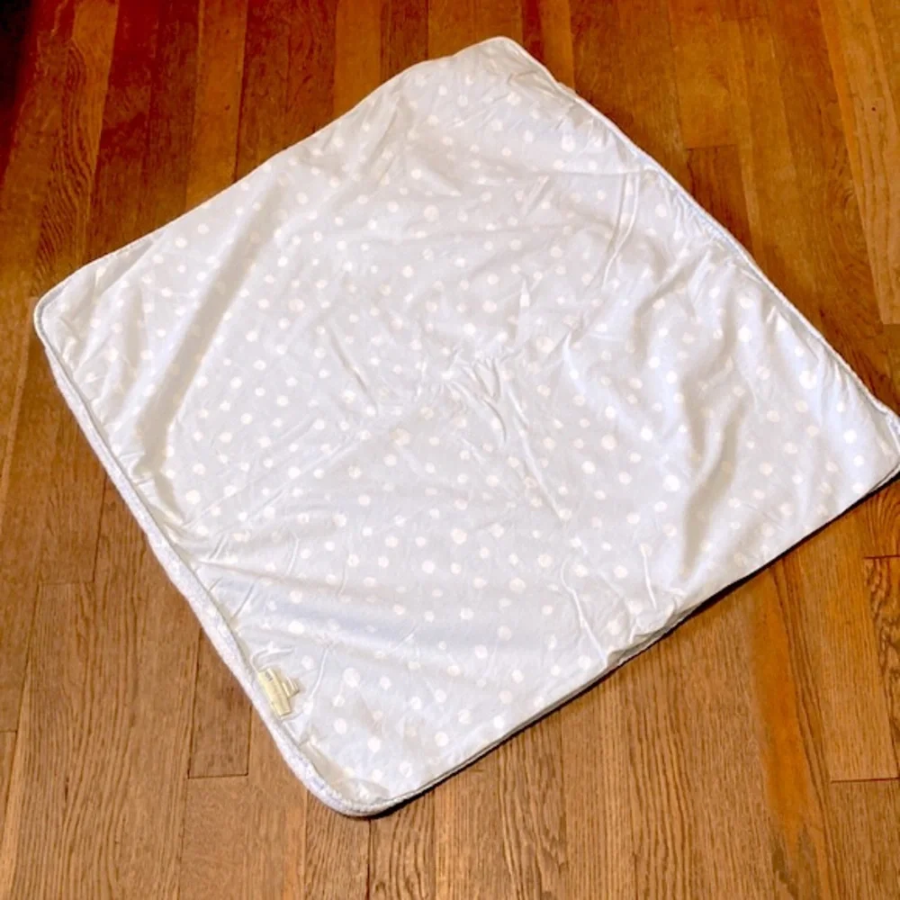 POTTERY BARN KIDS Terry Bath Hoodie Light Blue White Polka Dot 30 x 28 inches